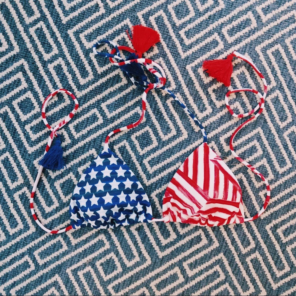 American Flag Bikini Top
